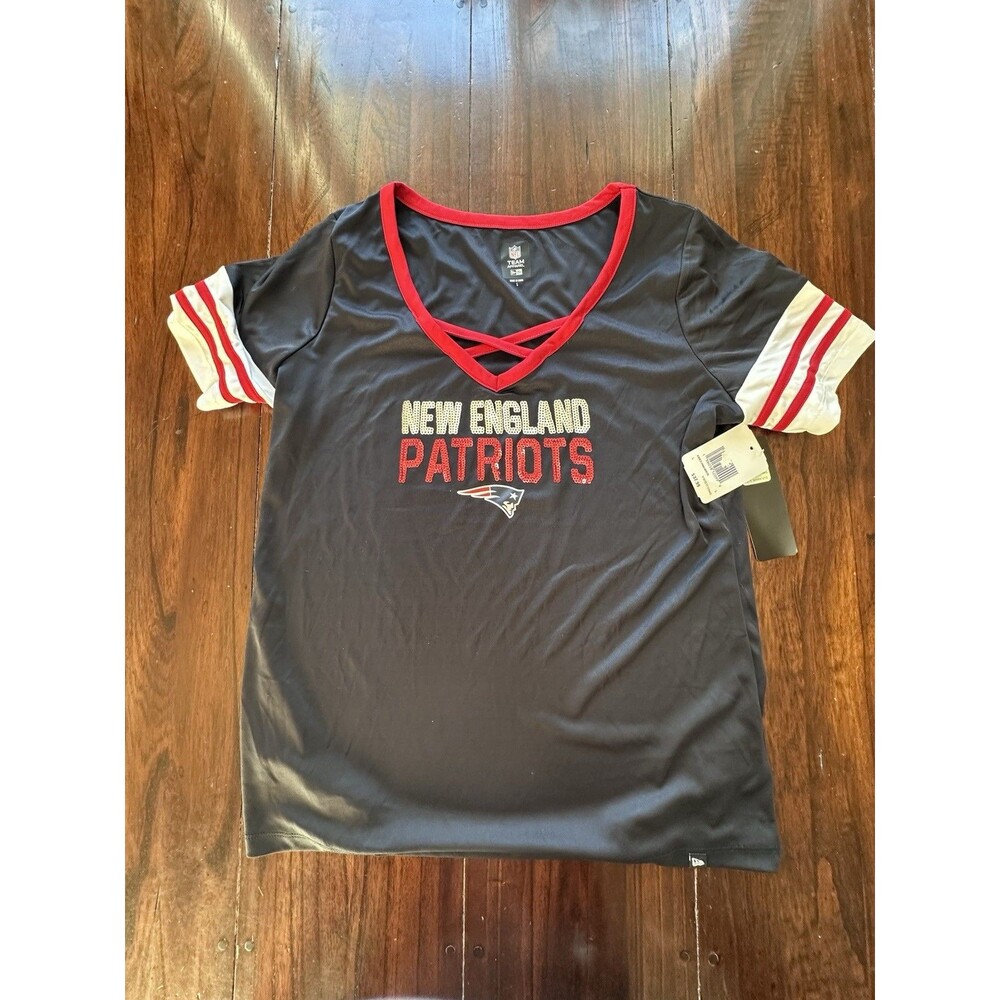 New Era New England Patriots NFL Football Shirt L Navy Red White